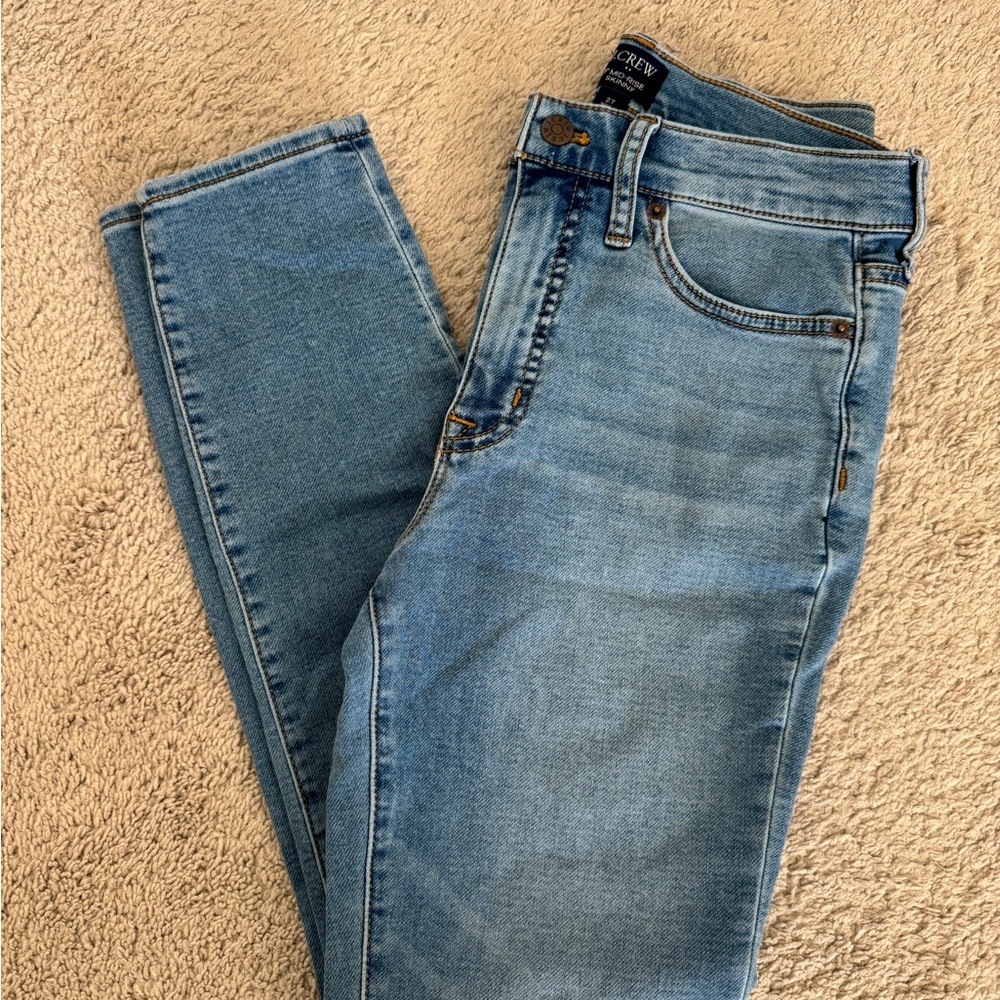 J. Crew 9” Mid Rise Skinny Jeans Size 27